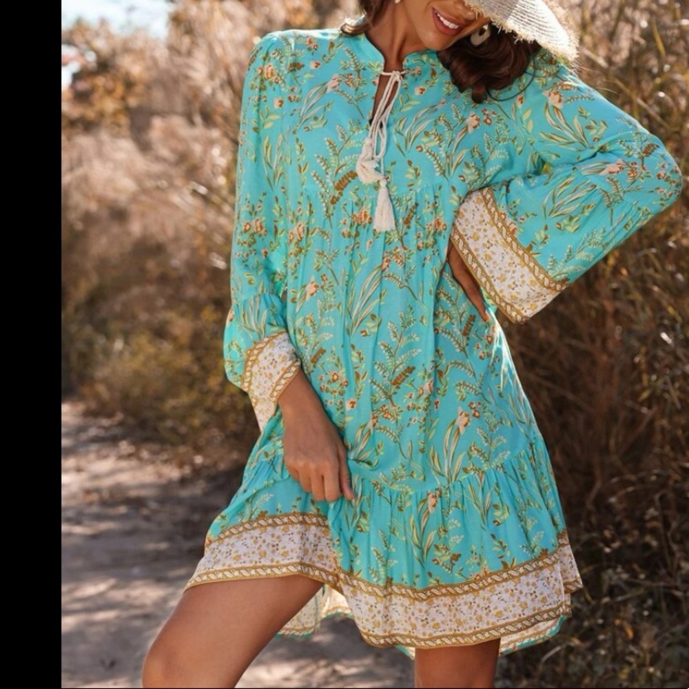 Boho paisley floral print Dress - Picture 2 of 7